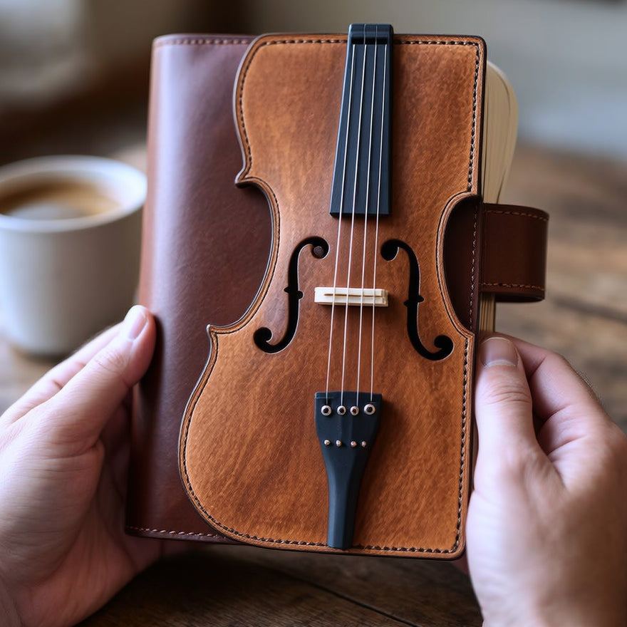🔥HOT SALE - Vintage Violin Leather Notebook (Buy 2 Free Shipping)