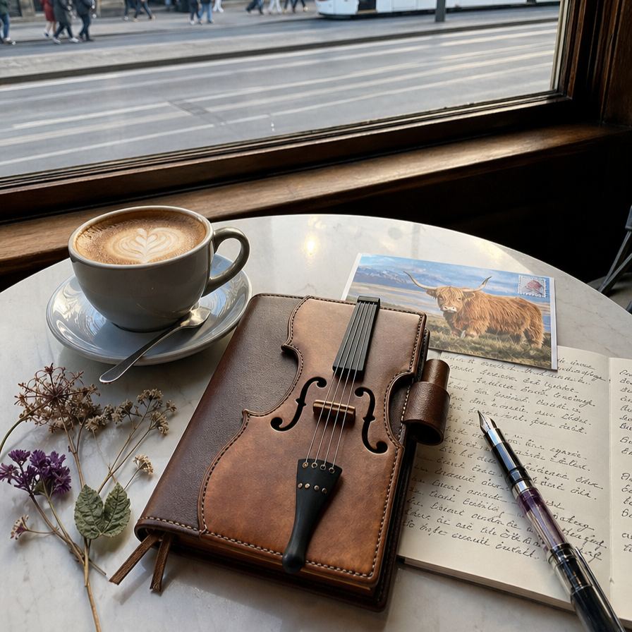 🔥HOT SALE - Vintage Violin Leather Notebook (Buy 2 Free Shipping)