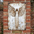 🕊️ Rustic Guardian Angel Metal Wall Art